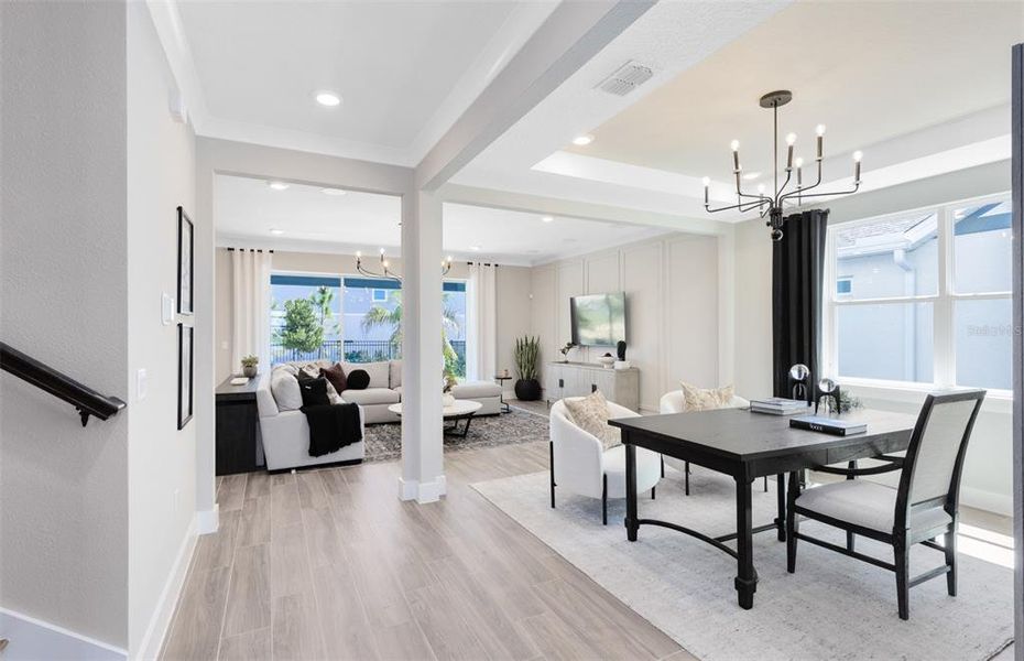 Furnished interior view inside a new home in Parkside Trails, Clermont (Image 35).