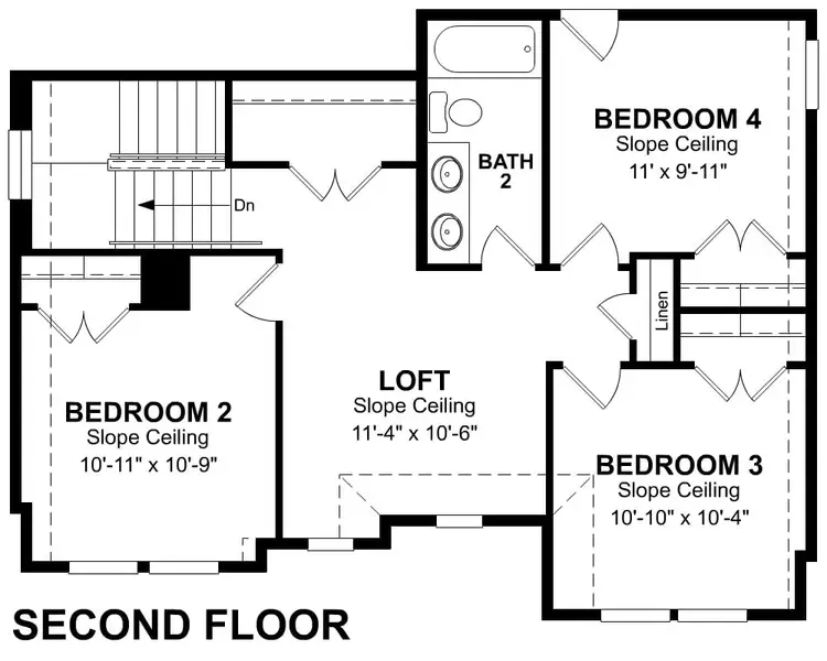 2D floor plan layout of this home in Amira, Tomball, TX (Image 4).