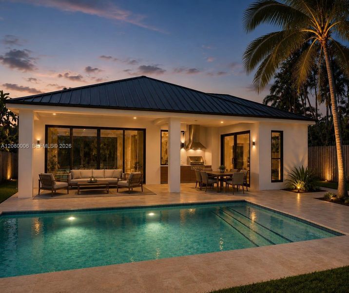 Exterior details and patio area of a home in , Wilton Manors (Image 3).
