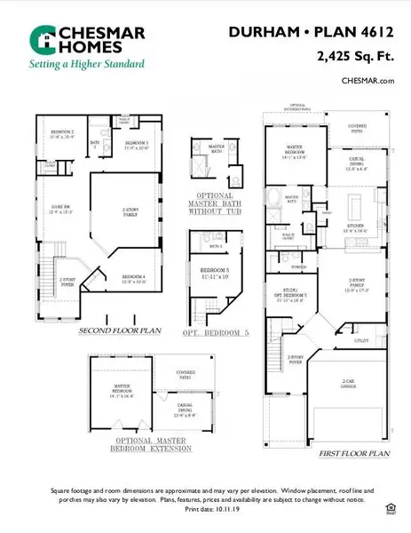 2D floor plan layout of this home in The Woodlands Hills, Willis, TX (Image 1).