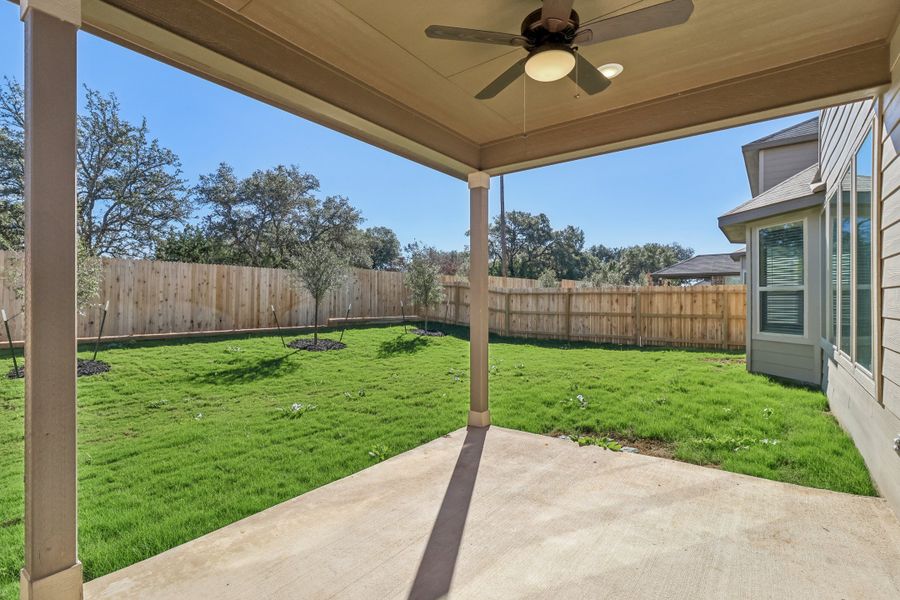 Back exterior of the Cedar floorplan at a Meritage Homes community.