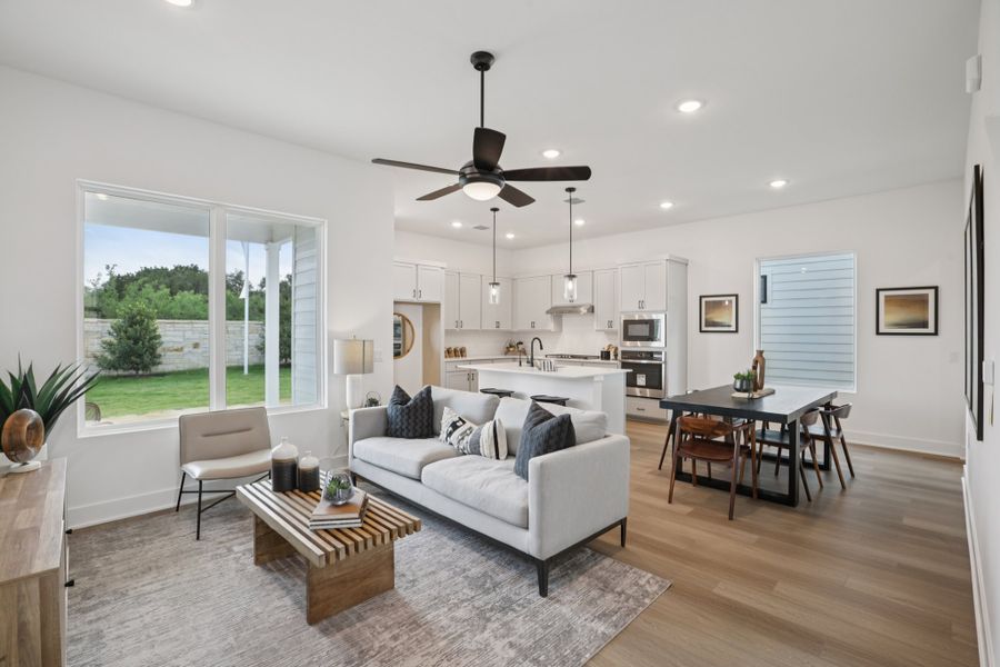 Representative furnished interior of a home built from the Elizabeth by Risewell Homes in Novel, Austin (Image 6).