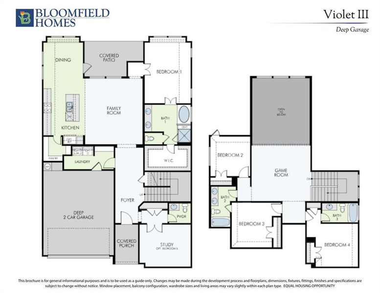 2D floor plan layout of this home in Bear Creek Classic 50, Lavon, TX (Image 2).
