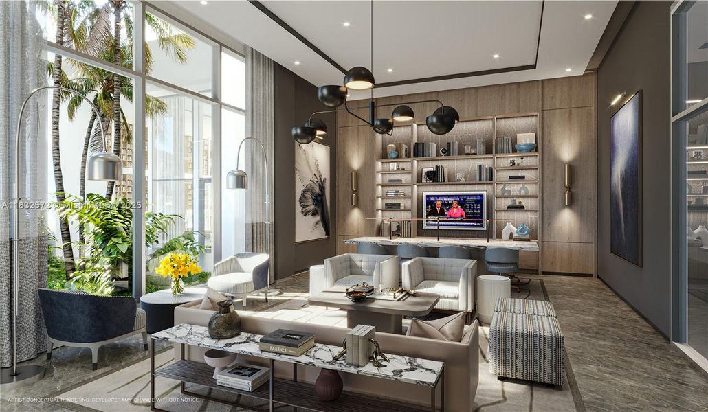 Furnished interior view inside a new home in Sixth&Rio, Fort Lauderdale (Image 7).