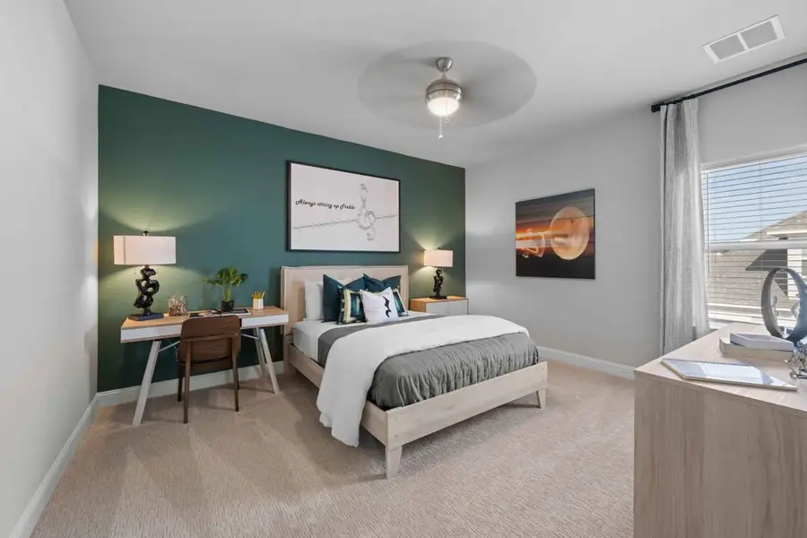 Furnished interior view inside a new home in Cross Creek, Cedar Park (Image 27).