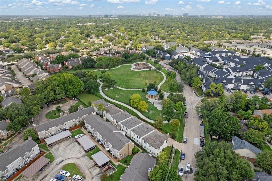 Walkable location with direct access to a walking trail, local park, and pet-friendly space. Walkable location with direct access to a walking trail, local park, and pet-friendly space.