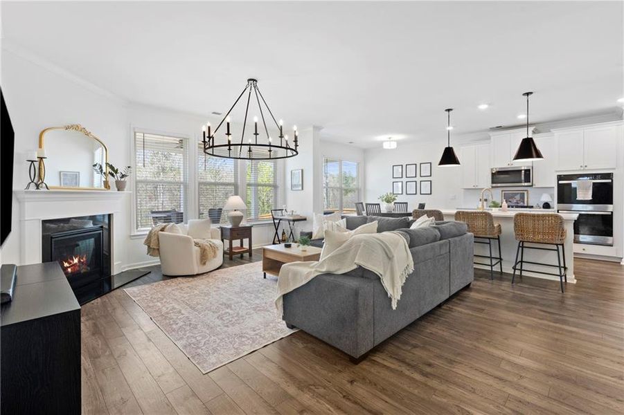 Furnished interior view inside a new home in Water Oak Estates, Lawrenceville (Image 36).