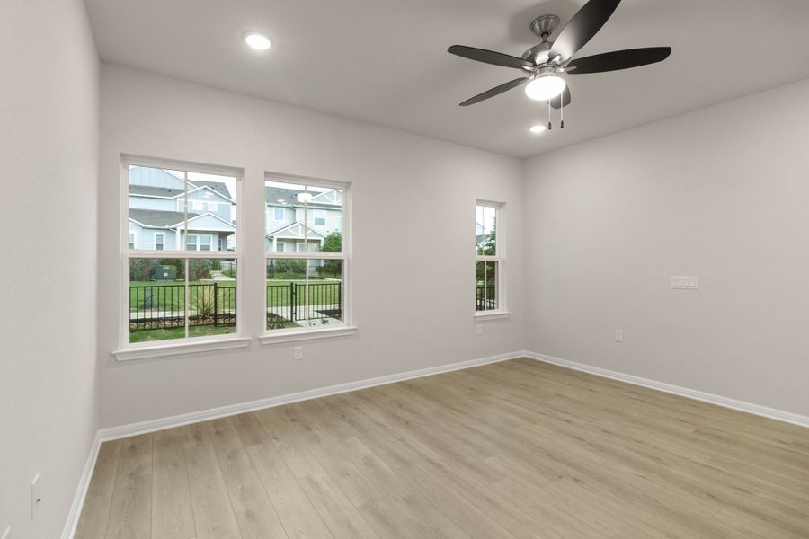 Spacious, unfurnished interior of a new home in Whisper Valley, Manor (Image 24). Spacious, unfurnished interior of a new home in Whisper Valley, Manor (Image 24).