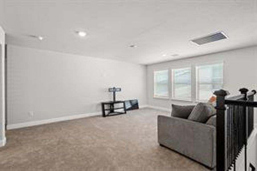 View of carpeted living room