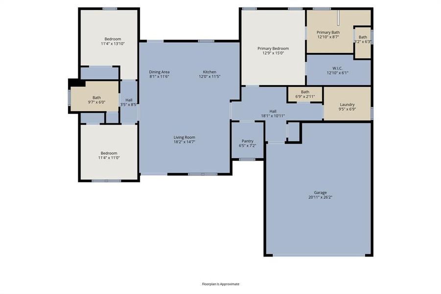 2D floor plan layout of this home in , Waco, TX (Image 5).