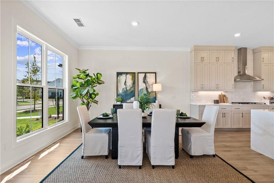 Furnished interior view inside a new home in Promenade at Sawnee Village, Cumming (Image 8).