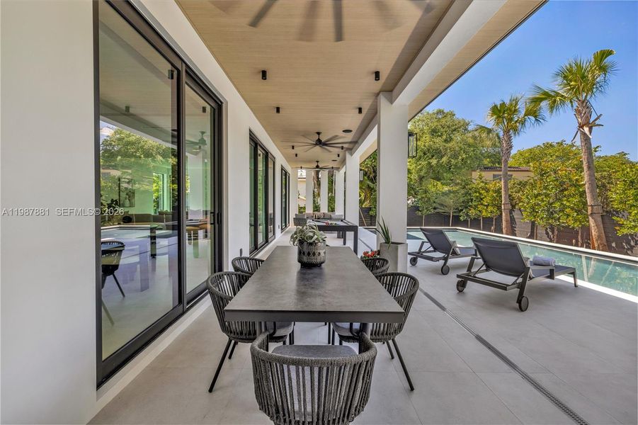 Exterior details and patio area of a home in , Miami (Image 52).