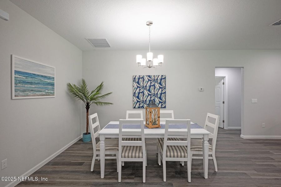 Furnished interior view inside a new home in , Jacksonville (Image 16). Furnished interior view inside a new home in , Jacksonville (Image 16).