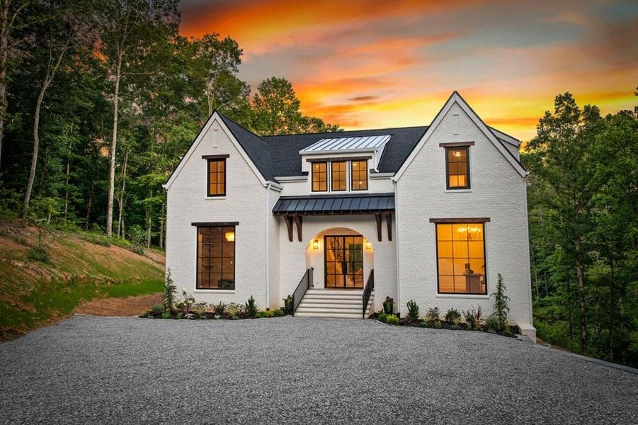 Front exterior of a new home in , Ellijay, GA, highlighting curb appeal (Image 33). Front exterior of a new home in , Ellijay, GA, highlighting curb appeal (Image 33).