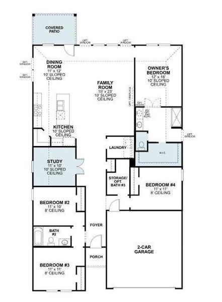 2D floor plan layout of this home in Lane Ranch, Sanger, TX (Image 2). 2D floor plan layout of this home in Lane Ranch, Sanger, TX (Image 2).
