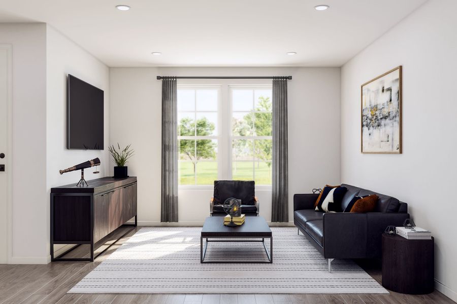 Representative furnished interior of a home built from the A by Tri Pointe Homes in Candelas Townhomes, Arvada (Image 23).