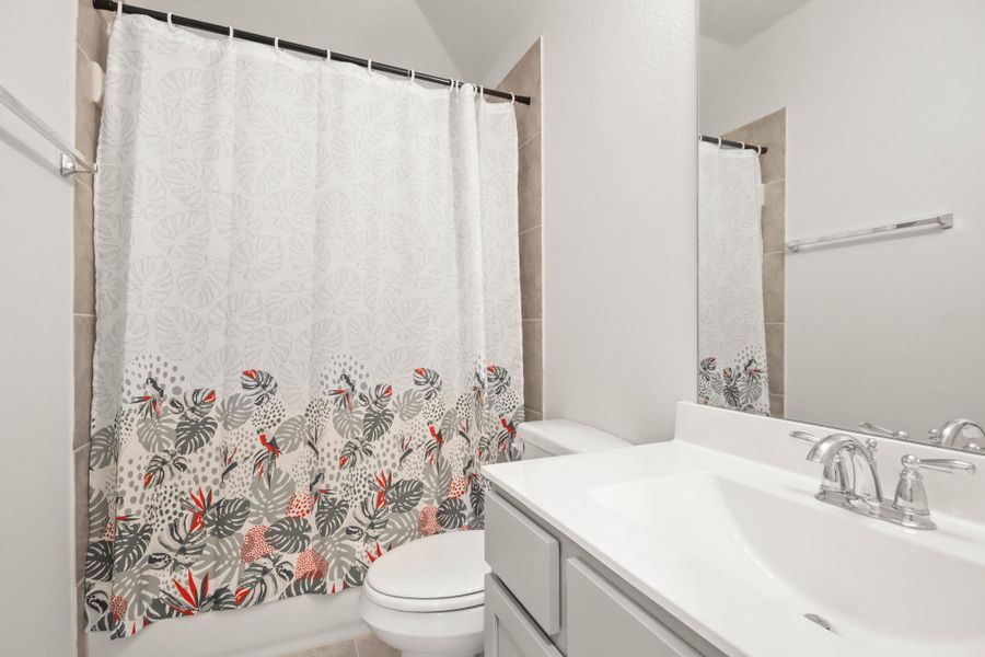 Second full bathroom upstairs, closest to bedroom 4