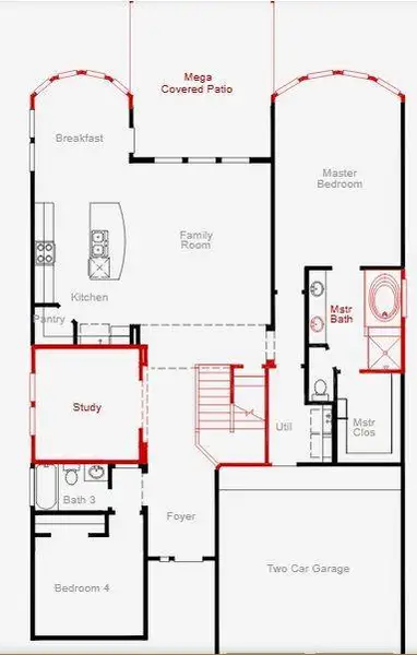 2D floor plan layout of this home in Two Step Farm, Montgomery, TX (Image 3). 2D floor plan layout of this home in Two Step Farm, Montgomery, TX (Image 3).