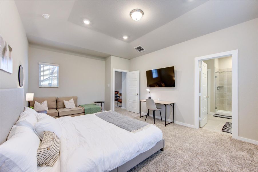 Furnished interior view inside a new home in McClendon Park Village, Houston (Image 12). Furnished interior view inside a new home in McClendon Park Village, Houston (Image 12).