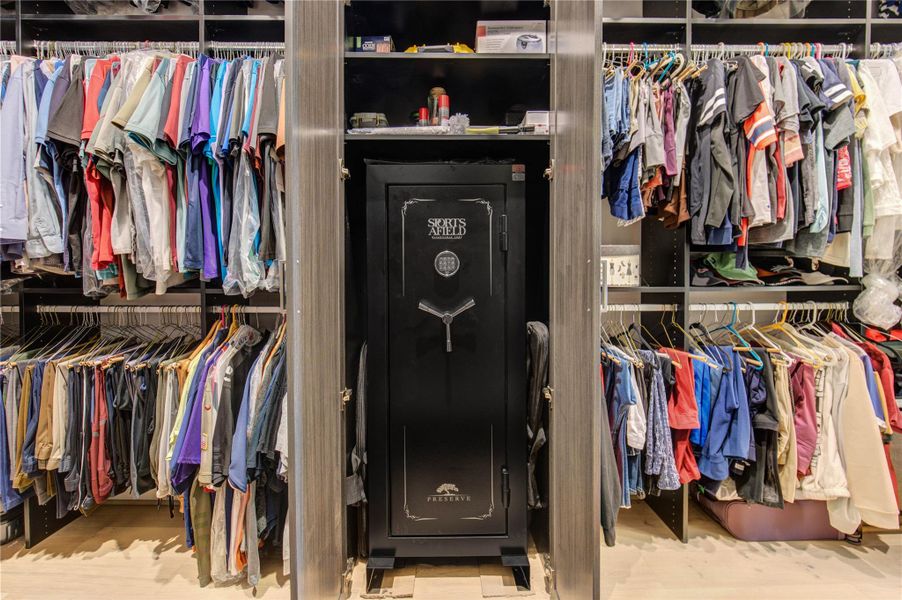 Primary Closet Custom Integrated Safe Design