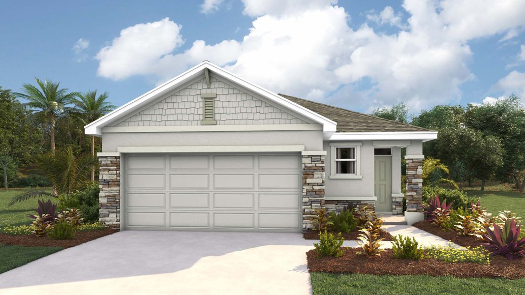 Representative exterior photo of a completed home built from the Allex by D.R. Horton in Sandal Key, Weeki Wachee, FL (Image 22).