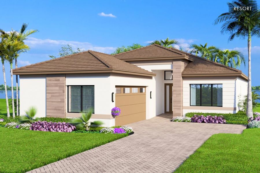 Representative exterior photo of a completed home built from the Costa II by GL Homes in Valencia Vista at Riverland, Port St. Lucie, FL (Image 2). Representative exterior photo of a completed home built from the Costa II by GL Homes in Valencia Vista at Riverland, Port St. Lucie, FL (Image 2).