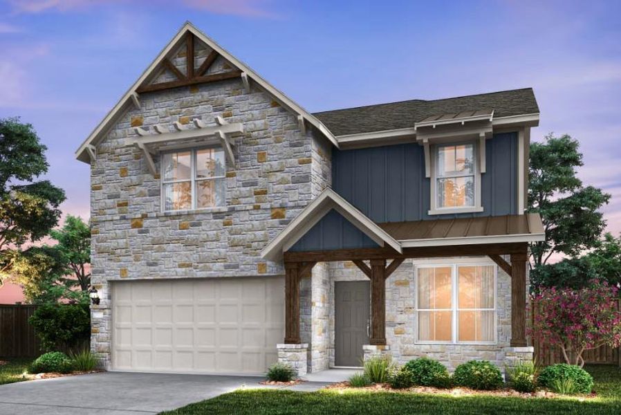 Pulte Homes, Hamilton elevation H, rendering