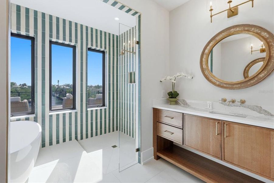 Furnished interior view inside a new home in , Anna Maria (Image 63).