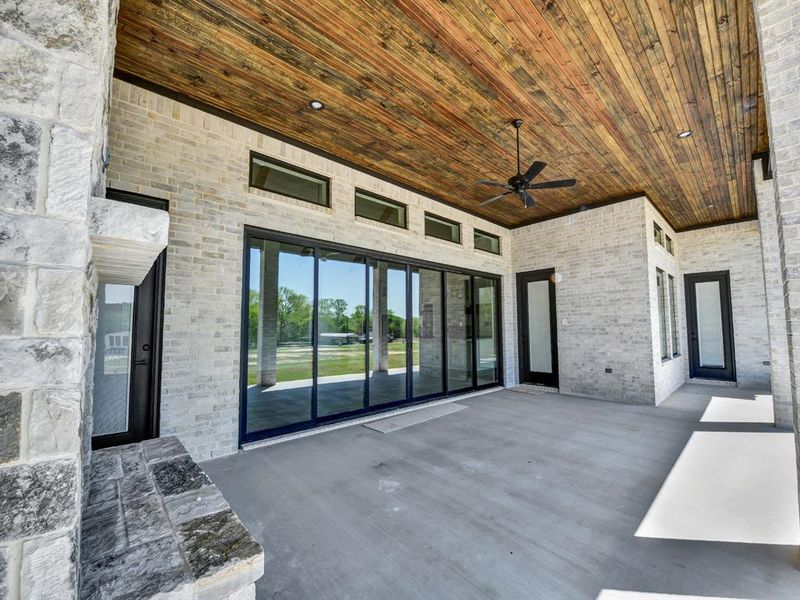 View of patio with ceiling fan View of patio with ceiling fan
