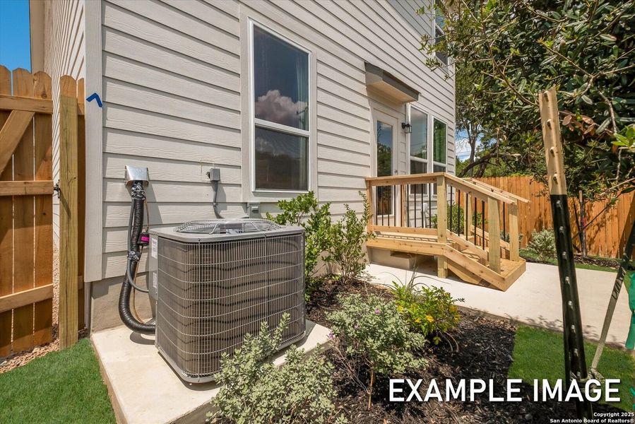 Exterior details and patio area of a home in Meadows at Oak Creek, San Antonio (Image 2). Exterior details and patio area of a home in Meadows at Oak Creek, San Antonio (Image 2).