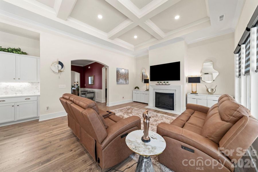 Great Room with View of Arched Openings