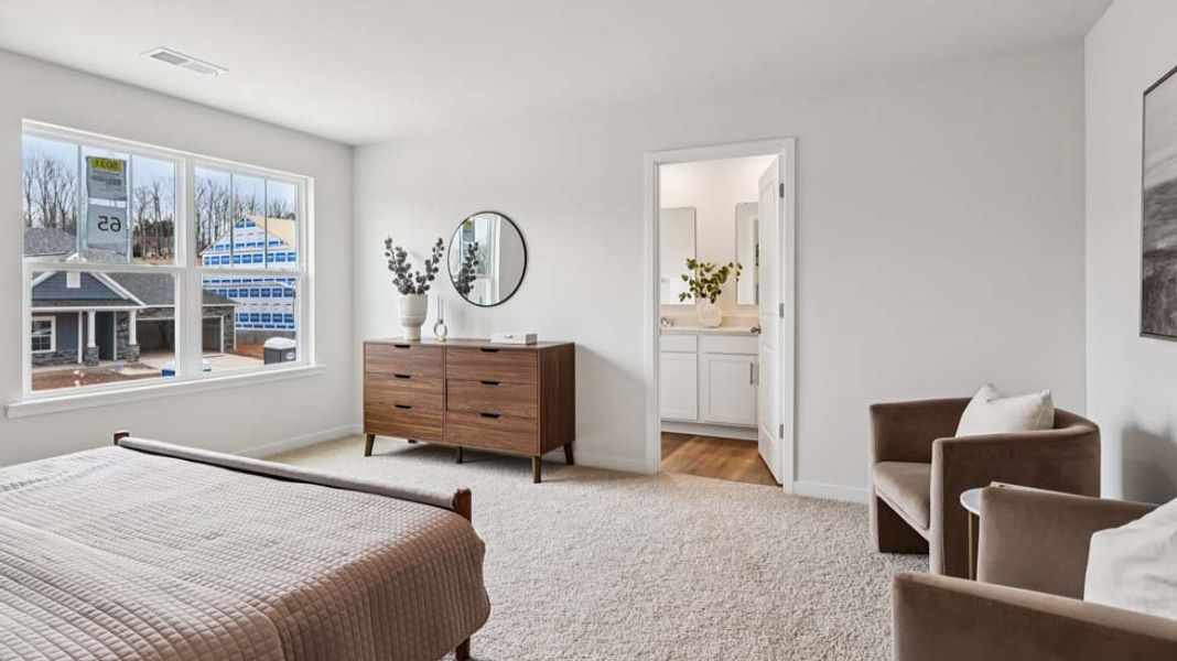 Furnished interior view inside a new home in Reedy Creek Preserve, Charlotte (Image 11).