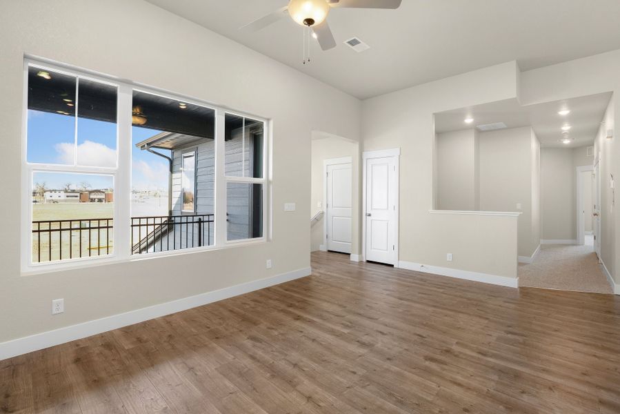 Spacious, unfurnished interior of a new home in Wilder at Timnath Ranch, Timnath (Image 13). Spacious, unfurnished interior of a new home in Wilder at Timnath Ranch, Timnath (Image 13).