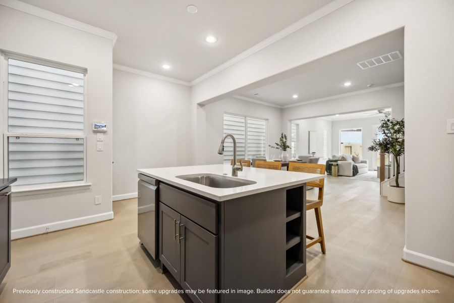 Enjoy a panoramic view of your open downstairs layout from the island. Perfect for hosting and everyday life.