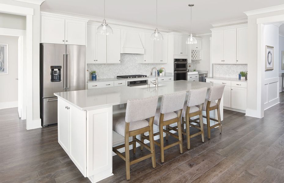 Large kitchen with an oversized island