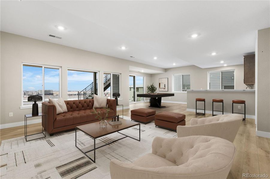 Furnished interior view inside a new home in Autograph at Lyric, Lone Tree (Image 17).