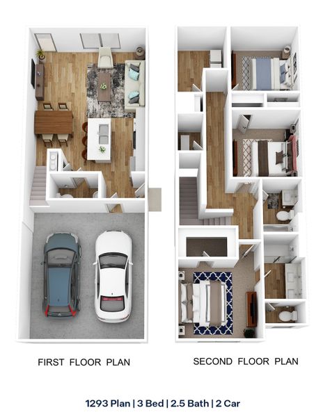 2D floor plan layout for the 1293 by D.R. Horton in The Villas at Legacy Park, Houston, TX (Image 5). 2D floor plan layout for the 1293 by D.R. Horton in The Villas at Legacy Park, Houston, TX (Image 5).