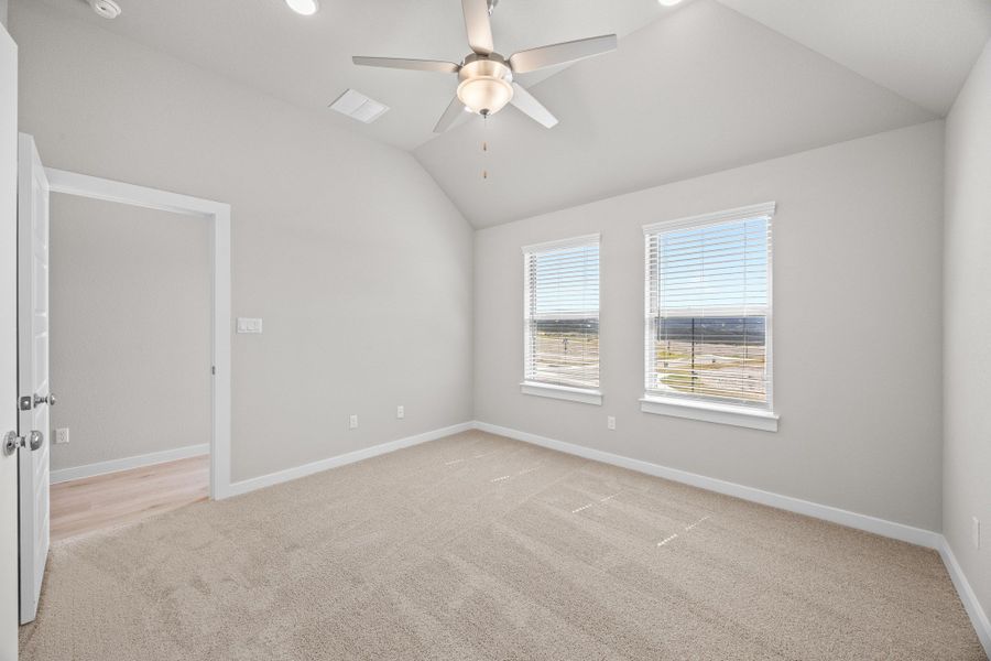 Primary Bedroom in the Cypress home plan by Trophy Signature Homes - REPRESENTATIVE PHOTO Primary Bedroom in the Cypress home plan by Trophy Signature Homes - REPRESENTATIVE PHOTO