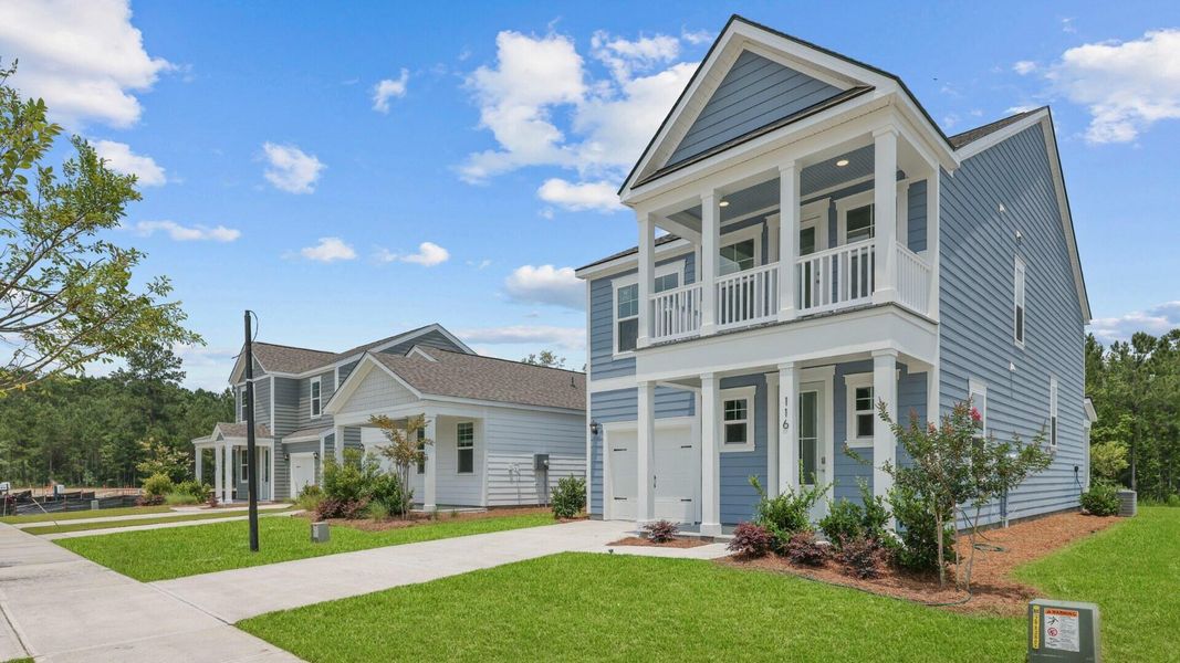 Front exterior of a new home in Sheep Island, Summerville, SC, highlighting curb appeal (Image 16). Front exterior of a new home in Sheep Island, Summerville, SC, highlighting curb appeal (Image 16).