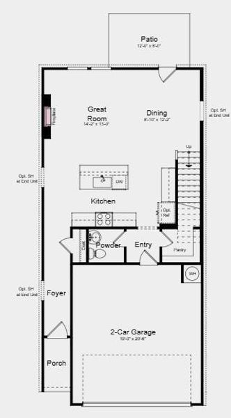 2D floor plan layout of this home in Weatherfield, Buford, GA (Image 2). 2D floor plan layout of this home in Weatherfield, Buford, GA (Image 2).