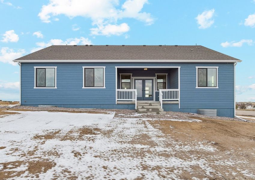 The Telluride has a covered back patio.