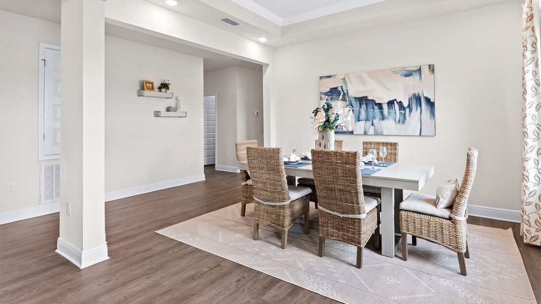 Representative furnished interior of a home built from the The Camden by D.R. Horton in Liberty, Panama City (Image 22).