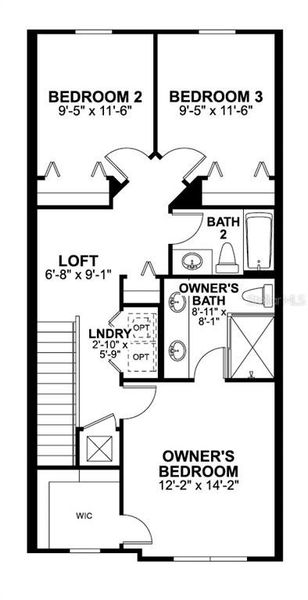 2D floor plan layout of this home in Eden at Crossprairie, St. Cloud, FL (Image 6). 2D floor plan layout of this home in Eden at Crossprairie, St. Cloud, FL (Image 6).