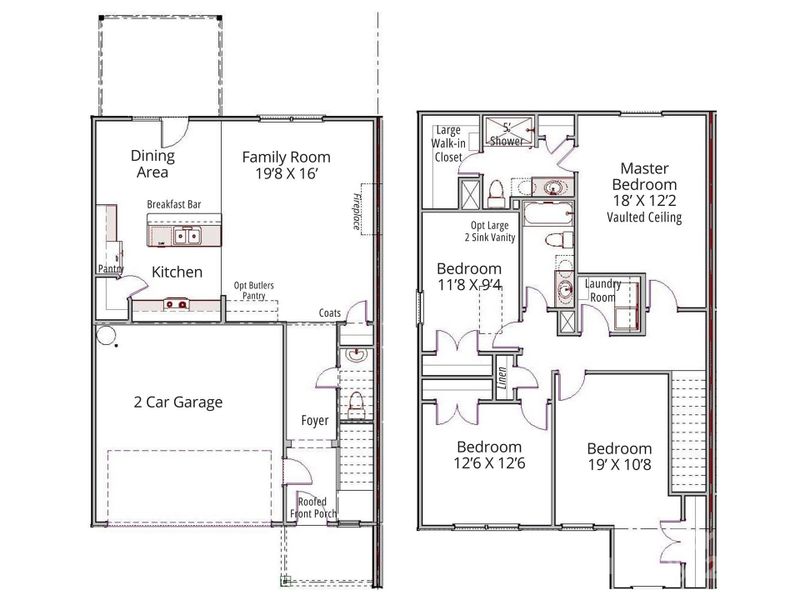 2D floor plan layout of this home in , Charlotte, NC (Image 3). 2D floor plan layout of this home in , Charlotte, NC (Image 3).