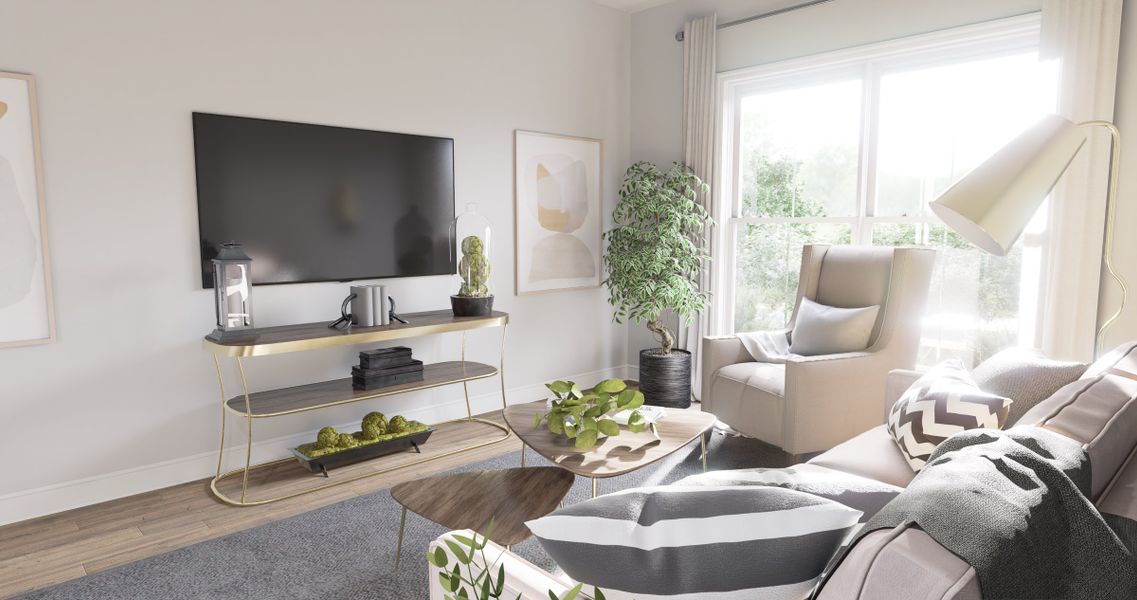 Representative furnished interior of a home built from the Gayle Townhome by Parkside Builders in The Parks of Mill Town, Chattanooga (Image 6).