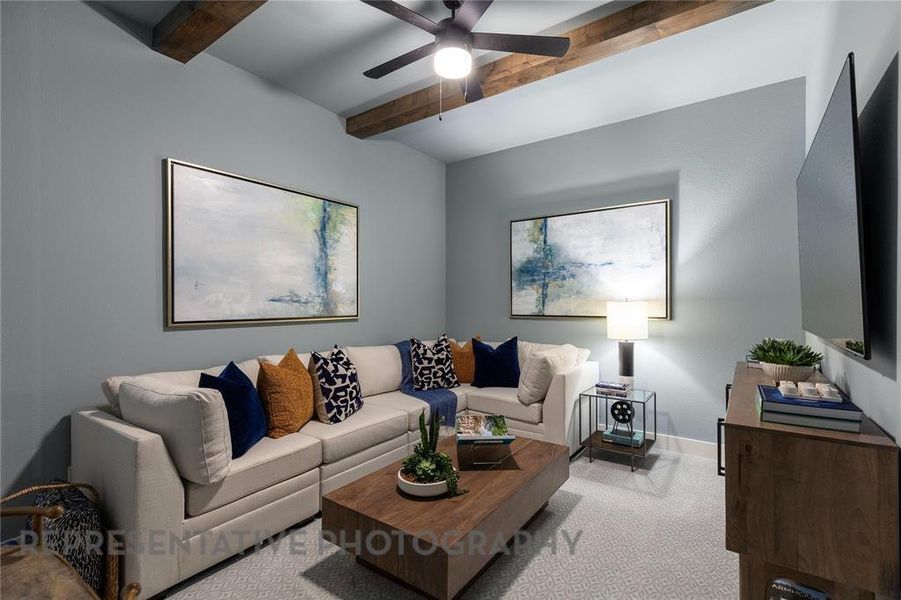 Furnished interior view inside a new home in Tavolo Park, Fort Worth (Image 15). Furnished interior view inside a new home in Tavolo Park, Fort Worth (Image 15).