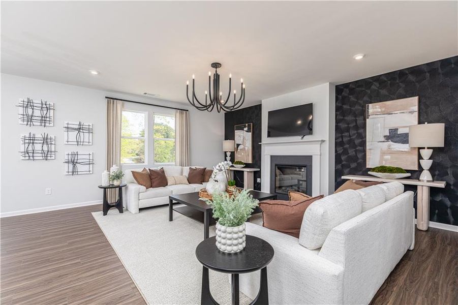 Furnished interior view inside a new home in , Powder Springs (Image 11).