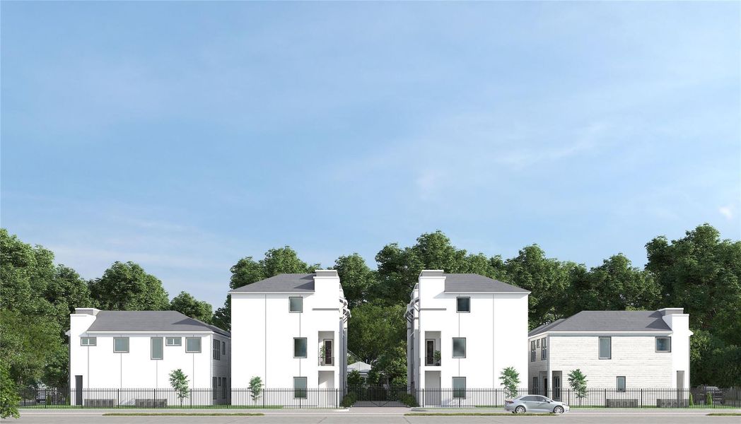 Front exterior of a new home in , Houston, TX, highlighting curb appeal (Image 24). Front exterior of a new home in , Houston, TX, highlighting curb appeal (Image 24).