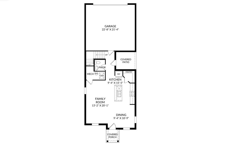 2D floor plan layout for the Mae by Stanley Martin Homes in Avalon Park Wesley Chapel Single Family Homes, Wesley Chapel, FL (Image 4).