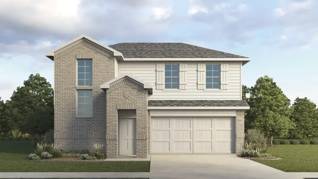Representative exterior photo of a completed home built from the Kirby by D.R. Horton in Three Oaks, Sherman, TX (Image 2). Representative exterior photo of a completed home built from the Kirby by D.R. Horton in Three Oaks, Sherman, TX (Image 2).